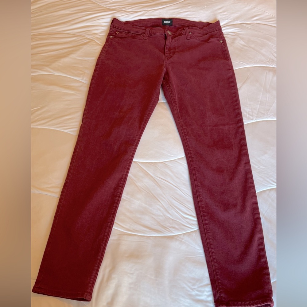 Dark Red Hudson Skinny Jeans